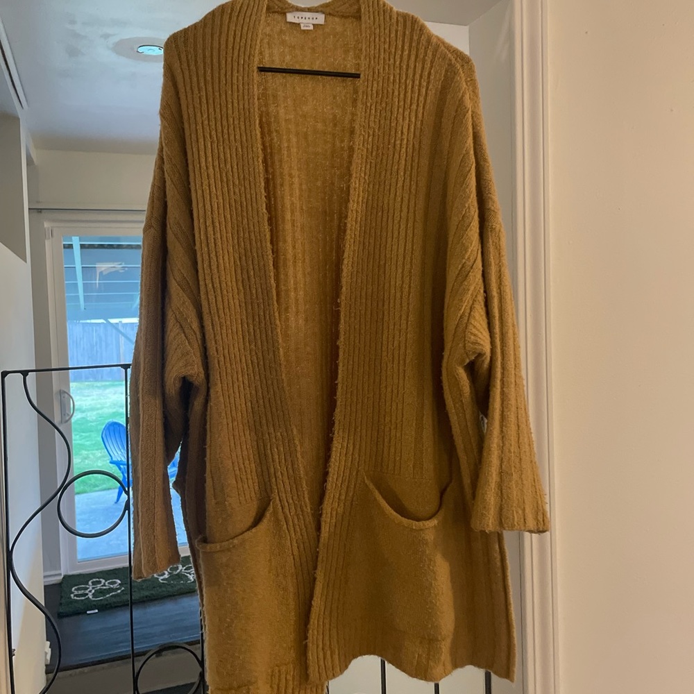 TOPSHOP mustard cardigan